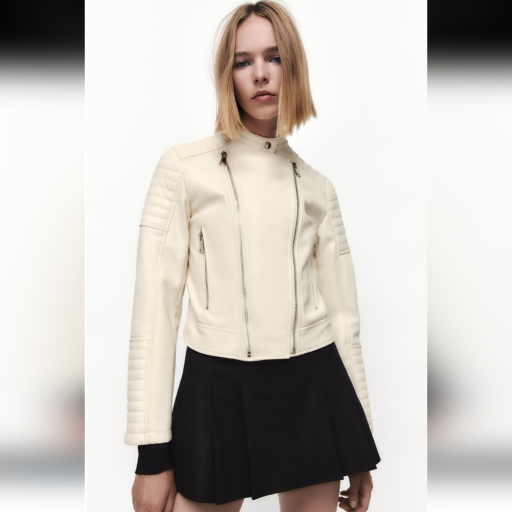 ZARA | FAUX LEATHER JACKET (New with tags)🤩🤩🤩💯💢 - Picture 3 of 5